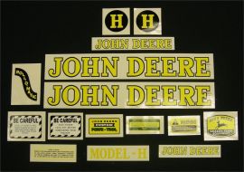 John Deere Model H Styled 1941-47 Restoration Mylar Decal Set