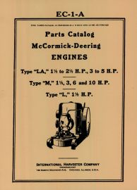 Parts Catalog for McCormick Deering Type LA, M & L Engines