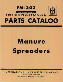 Parts Catalog for McCormick International Manure Spreader No. 75, 101, 102, 103, 125, 130 & More