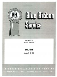 IH Blue Ribbon Service on International Diesel Engine Service for D-188