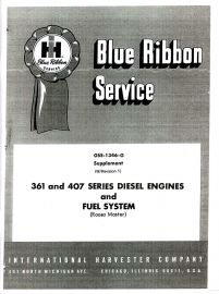 Service Manual Set for Farmall & International 806 Diesel Tractor with Roosa Master Injection Pump