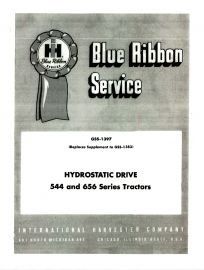 IH Blue Ribbon Service on Hydrostatic Drive for 544 & 656 Series Tractors