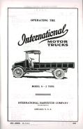 Operating Manual for 1917-1923 International Model G