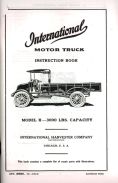 Instruction Book for 1917-1923 International Model K
