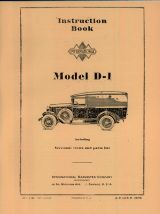 Instruction Book for International Model D-1