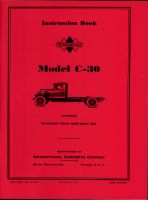 Instruction Book for International Model C-30 Truck