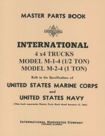 Master Parts Book International 4x4 Trucks Model M-1-4 (1/2 ton) & Model M-2-4 (1 ton)