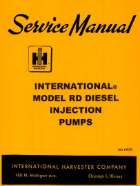 Service Manual for Internation Model RD Diesel Injection Pumps