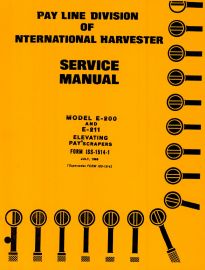 Service Manual for International Model E-200 & E-211Elevating PAY Scrapers