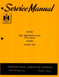 Service Manual Set for IH 2400 Series A Tractors with Gas Engine