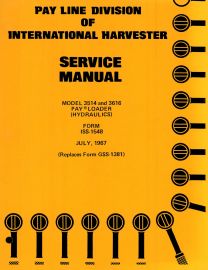 Service Manual for International Models 3514 and 3616 Pay Loader Hydraulics