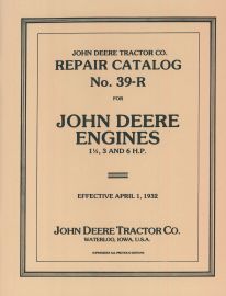 Repair Catalog No. 39-R for John Deere  1.5, 3 & 6 HP Engines