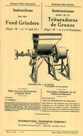 Instructions for Type B Feed Grinders in 6", 8" and 10"