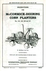 Instructions for McCormick-Deering No. 102, 105, 106 & 107 Corn Planter