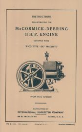 Instructions for Operating McCormick-Deering 1.5 HP Model M Engine w/ Wico EK Magneto