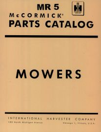 Parts Catalog for McCormick Mower No. 22, 70, 71, 100, 105, 110, 115, 120, 200, 230, 816, 990, & 110