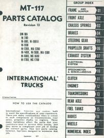 Parts Catalog for International M700 - 1700 M Series Metros