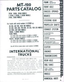 Parts Catalog for International Trucks with Serial Numbers G-321000 & Up