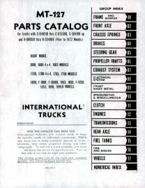 Parts Catalog for International 1600, 1600 4x4, 1603, 1700, 1700 4x4, 1703, 1750, 1800 & More