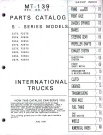 Parts Catalog for 1981 and prior- International S-Series Heavy Truck Models