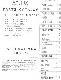 Parts Catalog for 1989 & Prior International S-Series Medium Duty Truck