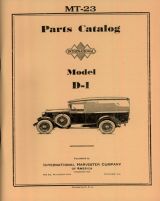 Parts Catalog for International Model D-1