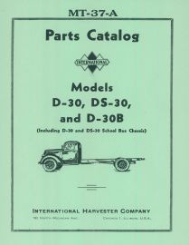 Parts Catalog for International Models D-30, DS-30 & D-30B Truck