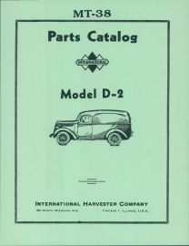 Parts Catalog for International Model D-2