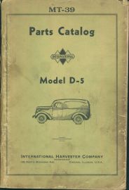 Parts Catalog for International Model D-5