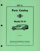 Parts Catalog for International Model D-15