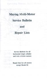 Maytag Multi-Motor Service Bulletin and Repair Lists