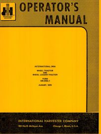 Operators Manual for International 240A Industrial Tractor