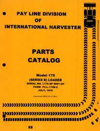 Parts Catalog for International 175 Series B Loader