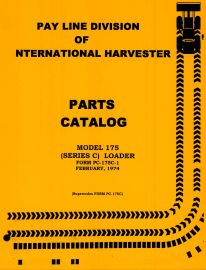 Parts Catalog for International 175 Series C Loader