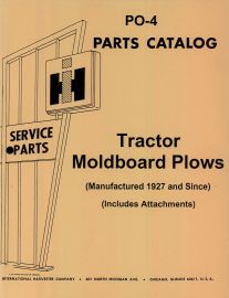 Parts Catalog PO-4 for Tractor Moldboard Plows Manufactured 1927 and Since