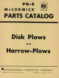 Parts Catalog PO-8 for McCormick Disk Plows & Harrow Plows