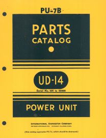 Parts Catalog for International UD-14 Power Unit with S/N 501-20,000