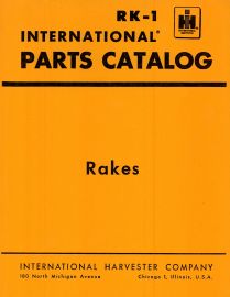 Parts Catalog for International Rakes Including Models No. 9, 14, 16 Side Delivery & More