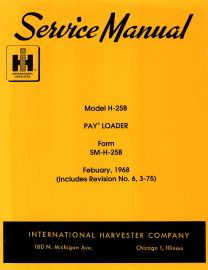 Service Manual for International H-25B Pay Loader