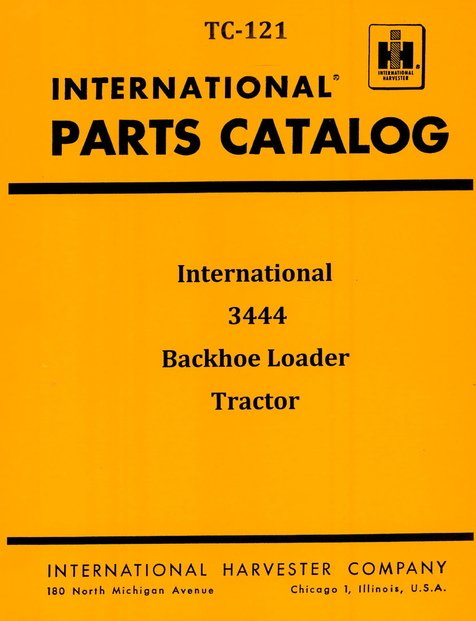 Binder Books: Parts Catalog for International 3444 Backhoe Loader ...