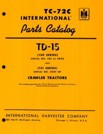 Parts Catalog for International TD-15 150 Series Crawler Tractor