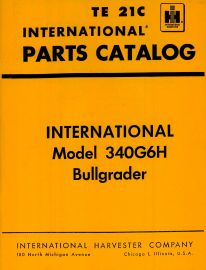 Parts Catalog for International Bullgrader 340G6H Used with T-340