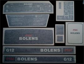 Bolens G-12 Restoration Decal Set - Vinyl