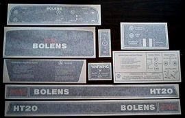 Bolens Model HT-20 Restoration Decal Set - Vinyl