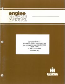 Service Manual for 1979-1984 International Prestolite Breaker Point Distributor