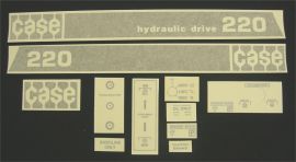 Case Model 220 1976 and Earlier, Hydraulic Drive Restoration Decal Set - Vinyl