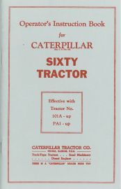 Operators Instruction Book for Caterpillar Sixty Tractor from 1931