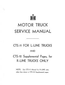 Service Manual for 1950-55 International Truck "L" & "R" Line