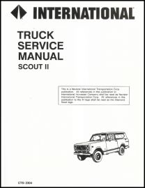 Service Manual for 1971-1975 International Harvester Scout II