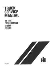Service Manual for Nissan 633-T - SD-33T Turbo Diesel Engine
